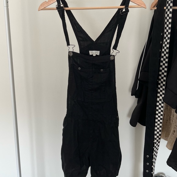 black denim overalls - Picture 1 of 3